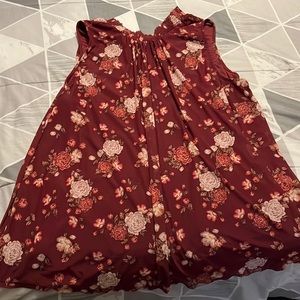 High neck tank top blouse